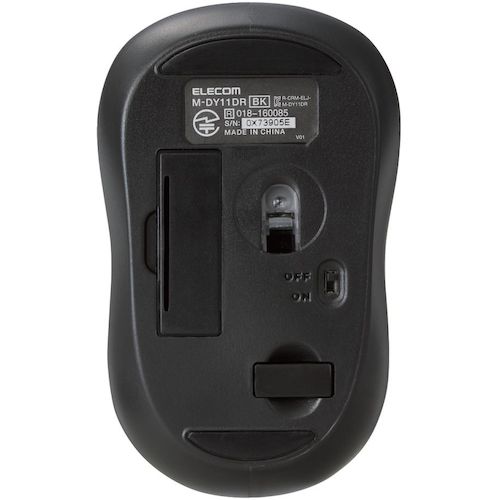 ELECOM 무선 마우스 광학식 M 사이즈 항균 블랙 M-DY11DRSKBK 1개