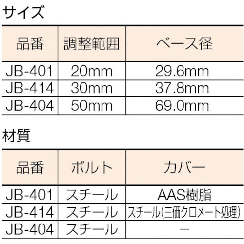 スペーシア　プラスチックアジャスターＪＢー４０１Ｗ　白　JB-401(W)　1 個