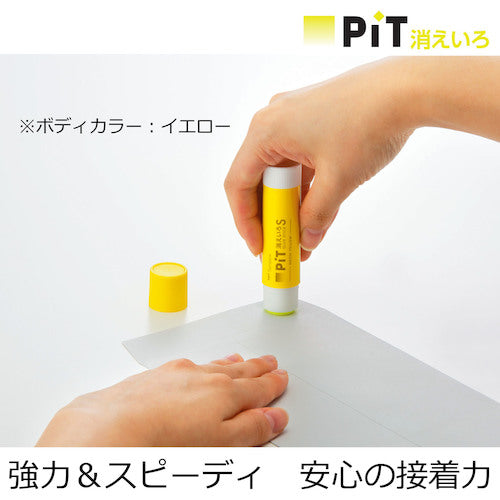 Ｔｏｍｂｏｗ　スティックのり　消えいろピットＳ　ネオンイエロー　シルバー　HCB-113B　1 個