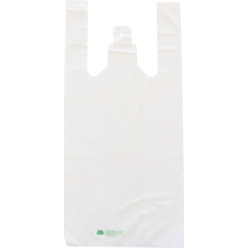 TRUSCO Biomass Plastic Mixed Shopping Bags No. 60/50 (580 x 490 mm) Milky White 100 Pieces BSB60-50-W 1 Bag