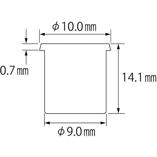 エビ　ブラインドナット“エビナット”（薄頭・ステンレス製）　エコパック　板厚２．０　Ｍ６Ｘ１．０（１０個入）　NTK6MP　1 PK