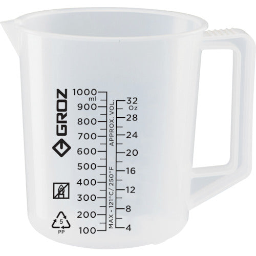 ＧＲＯＺ　オイル用ビーカー　１０００ＭＬ　JUG/1000G　1 個
