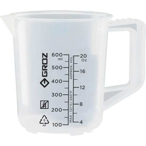 ＧＲＯＺ　オイル用ビーカー　６００ＭＬ　JUG/600G　1 個