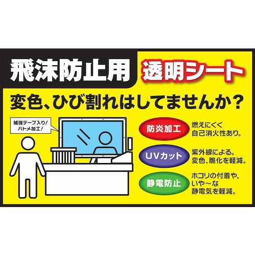 ユタカメイク　飛沫感染防止シート　０．９×１．７５ｍ　B-440　1 枚