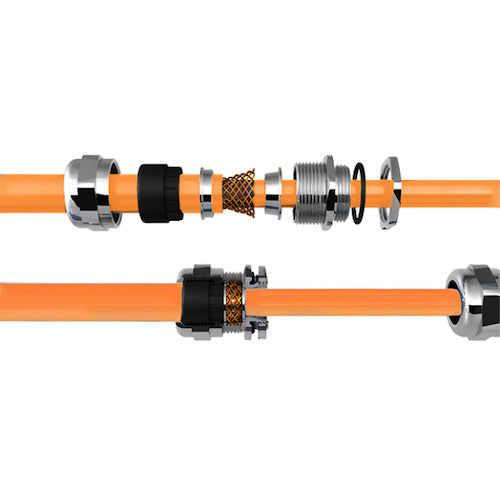 ＴＲＵＳＣＯ　【売切廃番】　ＥＭＣケーブルグランド　適合ケーブル１８〜２１ｍｍ　Ｍ３２Ｘ１．５　TM3221BRL-EMC-R　1 個