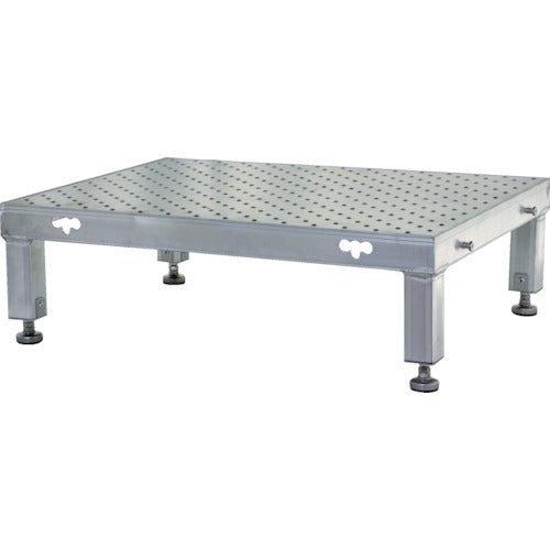 TRUSCO Interlocking Aluminum Step (Convex Plate Type) 600X450 Height 190-220 TASP-64H 1 Unit