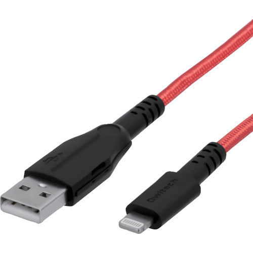 Ｏｗｌｔｅｃｈ　Ｌｉｇｈｔｎｉｎｇケーブル次世代超タフケーブル２００ＣＭブラックレッド　OWL-CBALA20-BKRE　1 本