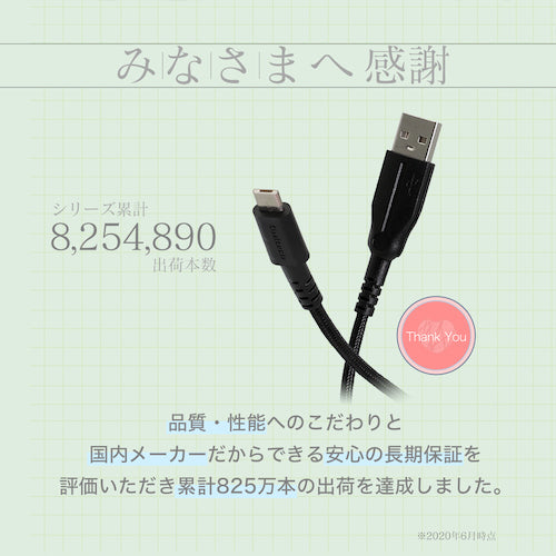 Ｏｗｌｔｅｃｈ　ｍｉｃｒｏＵＳＢケーブル２５万回の屈曲試験をクリア断線に強いブラック２００ＣＭ　OWL-CBAMA20-BK　1 個