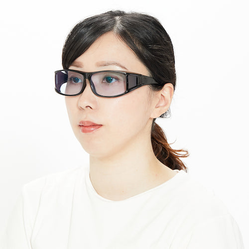 TRUSCO 옐로우 라이트 블루 컷 오버글라스 YBLCG-BK 1개