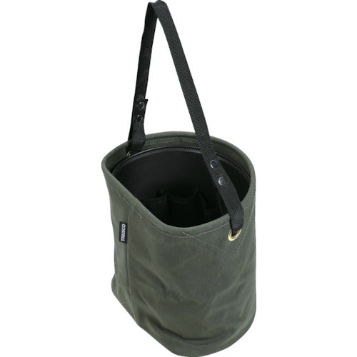 ＴＲＵＳＣＯ　Ｄ型電工バケツ　Ｗ２６３ＸＤ２２０ＸＨ２５０　オリーブドラブ色　TADBD25-OD　1 個