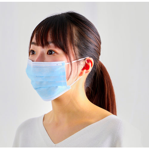 ＴＲＵＳＣＯ　【売切廃番】　サージカルマスク（医療用レベル１）（５０枚入個包装）ブルーＭサイズ　TSML1-50PB-M　1 箱
