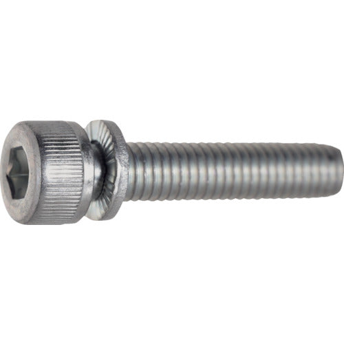 TRUSCO Hexagonal Socket Head Bolt with Anti-Loosening Function Trivalent Chromate M12X40L 1pc / Cap Bolt (CAP) WVL-1240TC 1pc