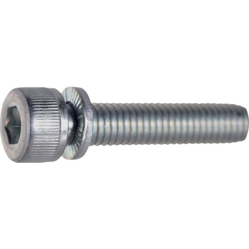 TRUSCO Hexagonal Socket Head Bolt with Anti-Loosening Function Trivalent Chromate M6X20L 1pc / Cap Bolt (CAP) WVL-0620TC 1pc