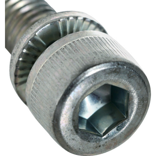 TRUSCO Hexagonal Socket Head Bolt with Anti-Loosening Function Trivalent Chromate M6X20L 1pc / Cap Bolt (CAP) WVL-0620TC 1pc