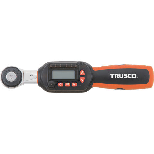 TRUSCO interchangeable head ratchet digital torque wrench, 9.5mm socket, 12-60Nm, HDT3-060C, 1 pc