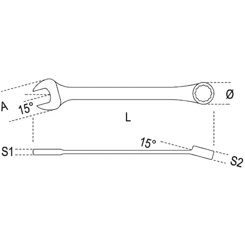 ベータ　コンビネーションスパナ　４２Ｎ　２４Ｘ２４ｍｍ　000421024　1 丁