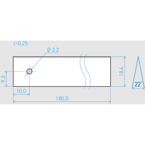 Kai Corporation Machine Blade 0.25 x 18.4 x 180L 22° (50 pieces set) 750BH2058 1 box