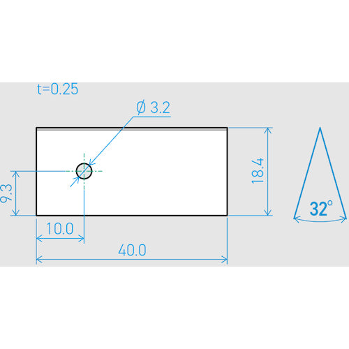 조개인 칼날 기계날 0.25×18.4×40L 32°(50장 세트) 750BH2047 1상자