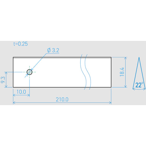Kai Corporation Machine Blade 0.25 x 18.4 x 210L 22° (50 pieces set) 750BH2060 1 box