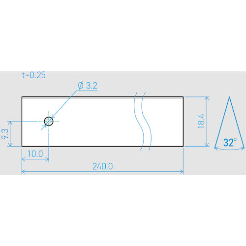 Kai Corporation Machine Blade 0.25 x 18.4 x 240L 32° (50 pieces set) 750BH2061 1 box