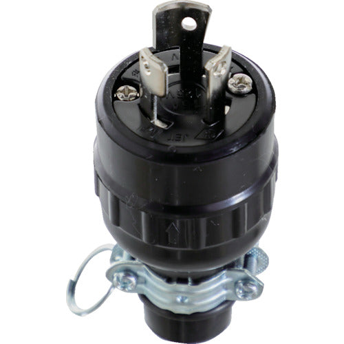 ＴＲＵＳＣＯ　引掛ゴムプラグ接地２Ｐ防水兼　TMH2589　1 個