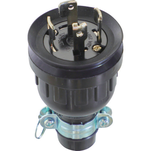 ＴＲＵＳＣＯ　引掛ゴムプラグ接地３Ｐ　TMH2598　1 個