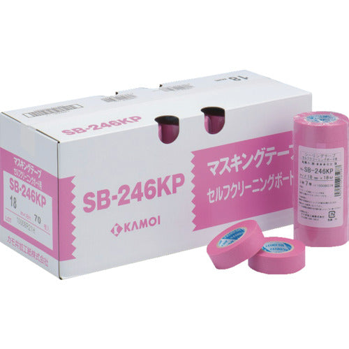 カモ井　シーリングテープセルフクリーニング用ＳＢ２４６ＫＰ幅１２ｍｍ×長さ１８ｍピンク　SB246KPJAN-12　1 PK