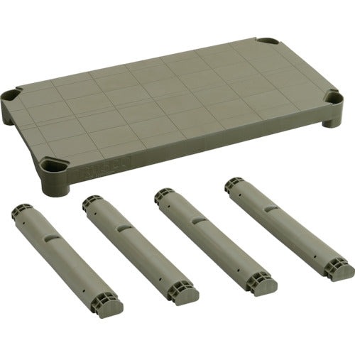 TRUSCO Plastic Shelf Shelf Set, Shelf Spacing Height 515mm, 4 Legs, Matte OD TPT-344S-MOD 1 S