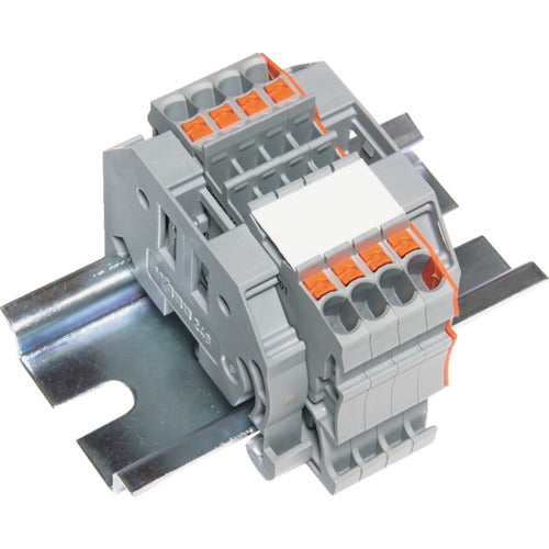 TRUSCO spring-type terminal block, 2-wire type, 4-pole, wire size 0.25 to 1.5, SPTB18A-2-4P, 1 piece