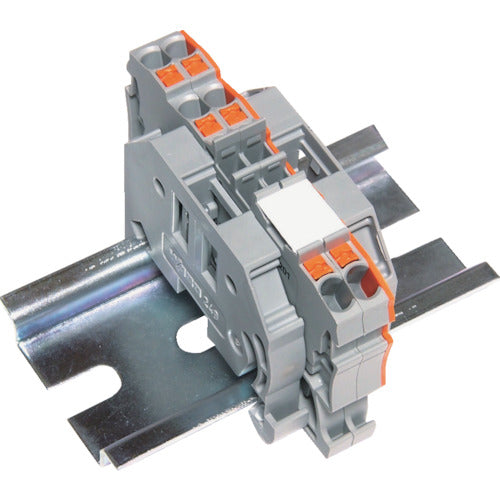 TRUSCO Spring-type terminal block, 3-wire, 2-pole, wire size 0.25 to 1.5, SPTB18A-3-2P, 1 piece