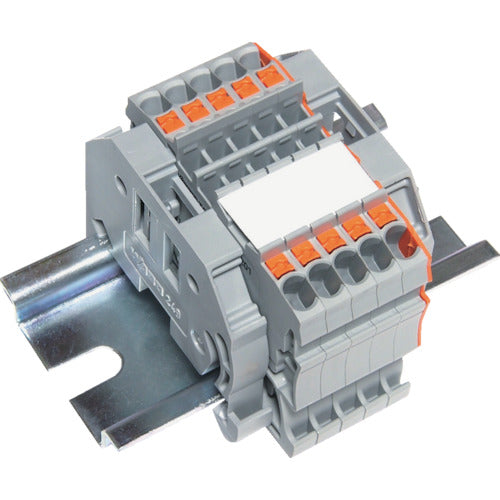 TRUSCO spring terminal block, 2-wire type, 5-pole, wire size 0.25 to 1.5, SPTB18A-2-5P, 1 piece