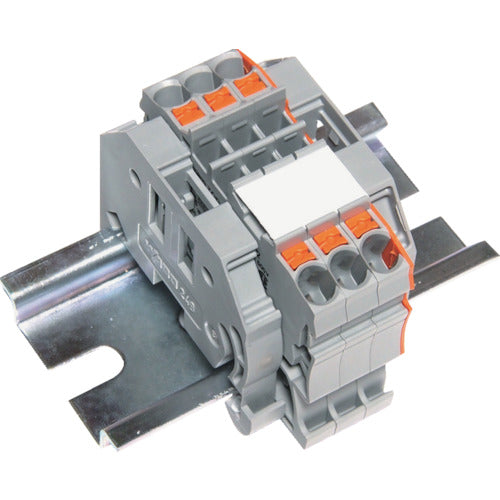 TRUSCO spring terminal block, 2-wire, 3-pole, wire size 0.25 to 2.5, SPTB24A-2-3P, 1 piece