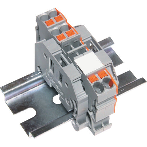 TRUSCO Spring-type terminal block, 3-wire, 2-pole, wire size 0.25 to 2.5, SPTB24A-3-2P, 1 piece