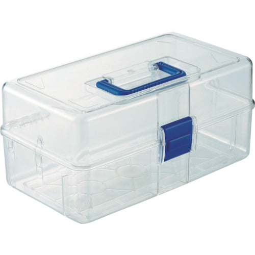 TRUSCO transparent tool box, inner tray automatic opening and closing type TCRBOXAT 1 piece