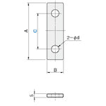 TRUSCO Mold Opening Prevention Plate Yellow T-OOPPH-C38-80-Y 1 pc