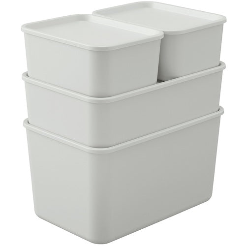 ＩＲＩＳ　２８８０７５　フタ付き　積み重ねＢＯＸ　ＦＴＢ−４５Ｄ　グレー　FTB-45D-H　1 個