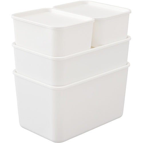 ＩＲＩＳ　２８８０７４　フタ付き　積み重ねＢＯＸ　ＦＴＢ−４５Ｄ　ホワイト　FTB-45D-W　1 個