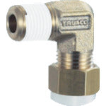 ＴＲＵＳＣＯ　配管継手　クイックシール継手　エルボ　Φ４×２　呼びＲ１／８　TS-4X2-01L　1 個