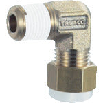 TRUSCO Pipe Fitting Quick Seal Fitting Elbow Φ10 x 6.5 Nominal R3/8 TS-10X65-03L 1 pc