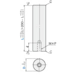TRUSCO Support Pillar (Tap Type) T-SSPL30-70 1 pc