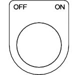 TRUSCO Switch Nameplate OFF ON Black φ30.5 (5 pieces) P30-43-5P 1 PK