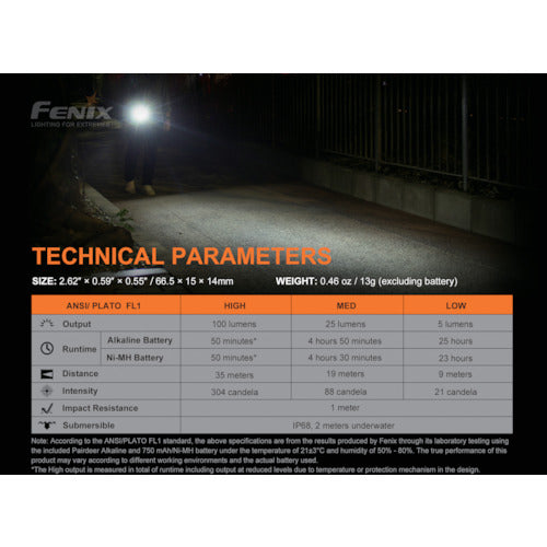 FENIX LED Light E01V2 E01V2 1 piece