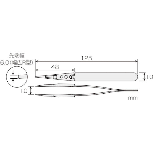 ＨＯＺＡＮ　ＥＳＤソフトチップピンセット　P-645-J　1 本