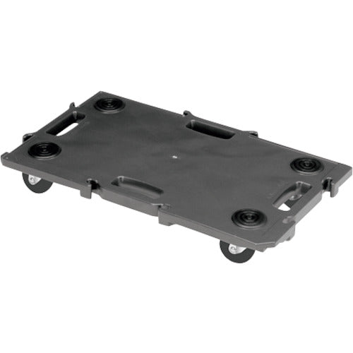 YAZAKI Articulated Plastic Platform Truck "Mini Polytroller" Black GN400GOMUSYA-BL 1 unit