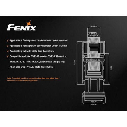 ＦＥＮＩＸ　充電式ヘッドライト（ＬＥＤ）用オプション　ベルト用ホルダー　ALC01　1 個