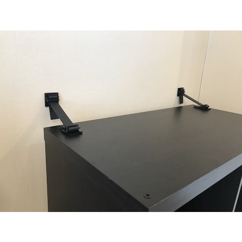 TRUSCO Earthquake Prevention Anti-Fall Rubber Belt (2 pieces) Black FPRB-BK 1 PK