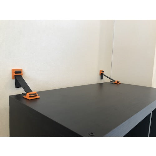 ＴＲＵＳＣＯ　地震対策　転倒防止ゴムベルト（２本入）オレンジ　FPRB-OR　1 PK