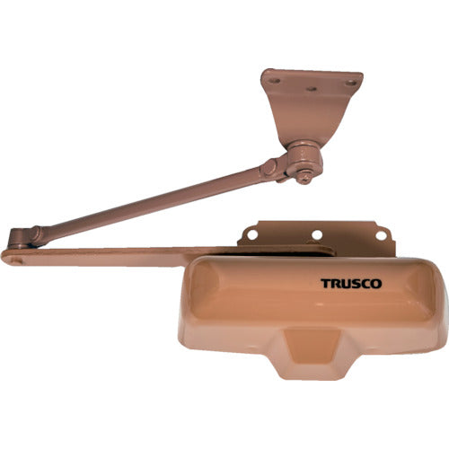 TRUSCO Interior Home Closer with Opening and Closing Force Adjustment Function Light Brown HDC-LBR 1 Unit
