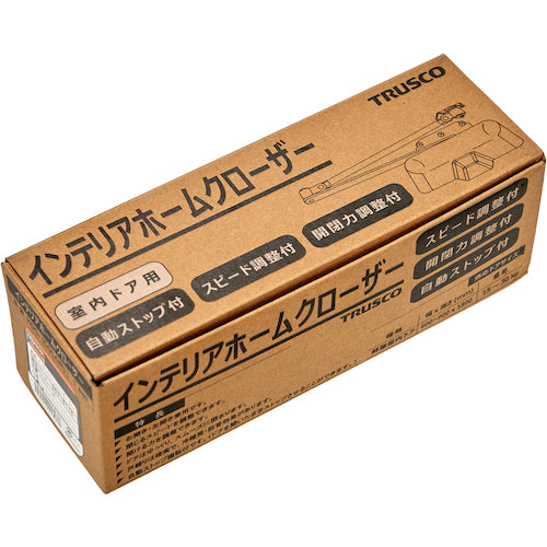 TRUSCO Interior Home Closer with Opening and Closing Force Adjustment Function, White, HDC-W, 1 Unit