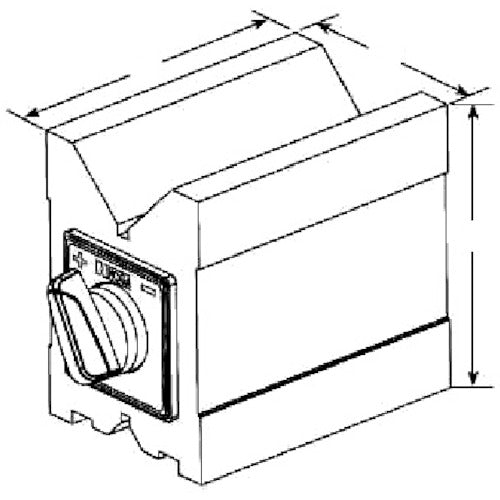 ＮＯＧＡ　Ｖブロックマグネット　１２０×７０×９５ｍｍ　底面吸着力８００Ｎ　VB1004　1 個